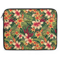 Vintage Hawaiian Floral Laptop Sleeve (Multiple Sizes) black Laptop Sleeve Plants Printed Offshore
