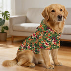 Retro Hawaiian Floral Pet Hoodie (Large Size)