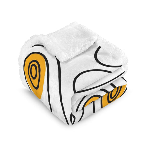 Abstract Eggs - Double-Layer Fleece Blanket 51"x59"
