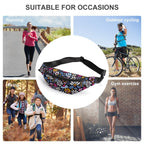 Graphic Flowers On Black - Bum Bag / Fanny Pack