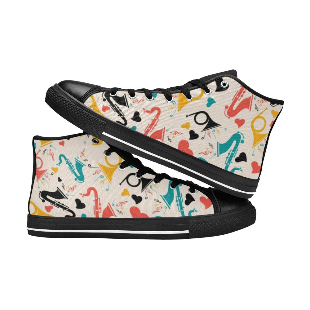 Brass Section - Women's High Top Canvas Shoes