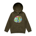 Surf Trip - Kids Hoodie Army Kids Hoodie Printed In Australia