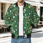 Science Love Men's Casual Zip‑Up Bomber Jacket