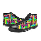 Painted Lines Kids High Top Canvas Shoes