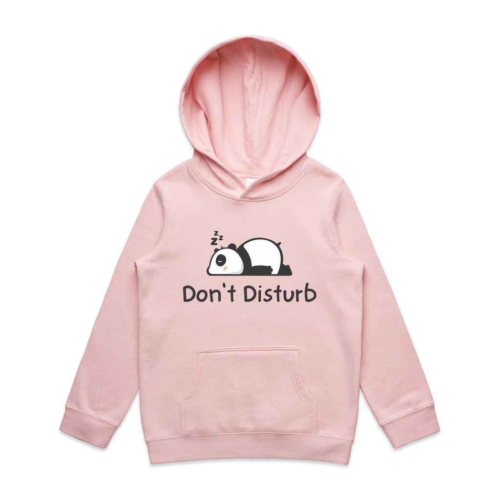 Panda, Don't Disturb - Kids Hoodie Pink Kids Hoodie Printed In Australia