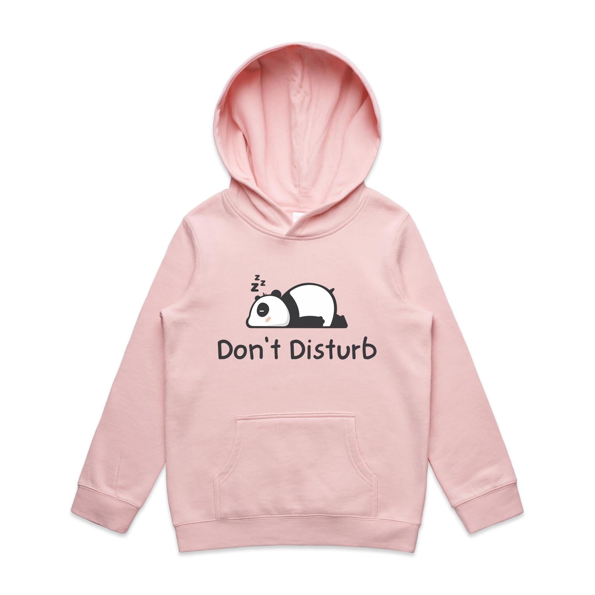 Panda, Don't Disturb - Kids Hoodie Pink Kids Hoodie Printed In Australia