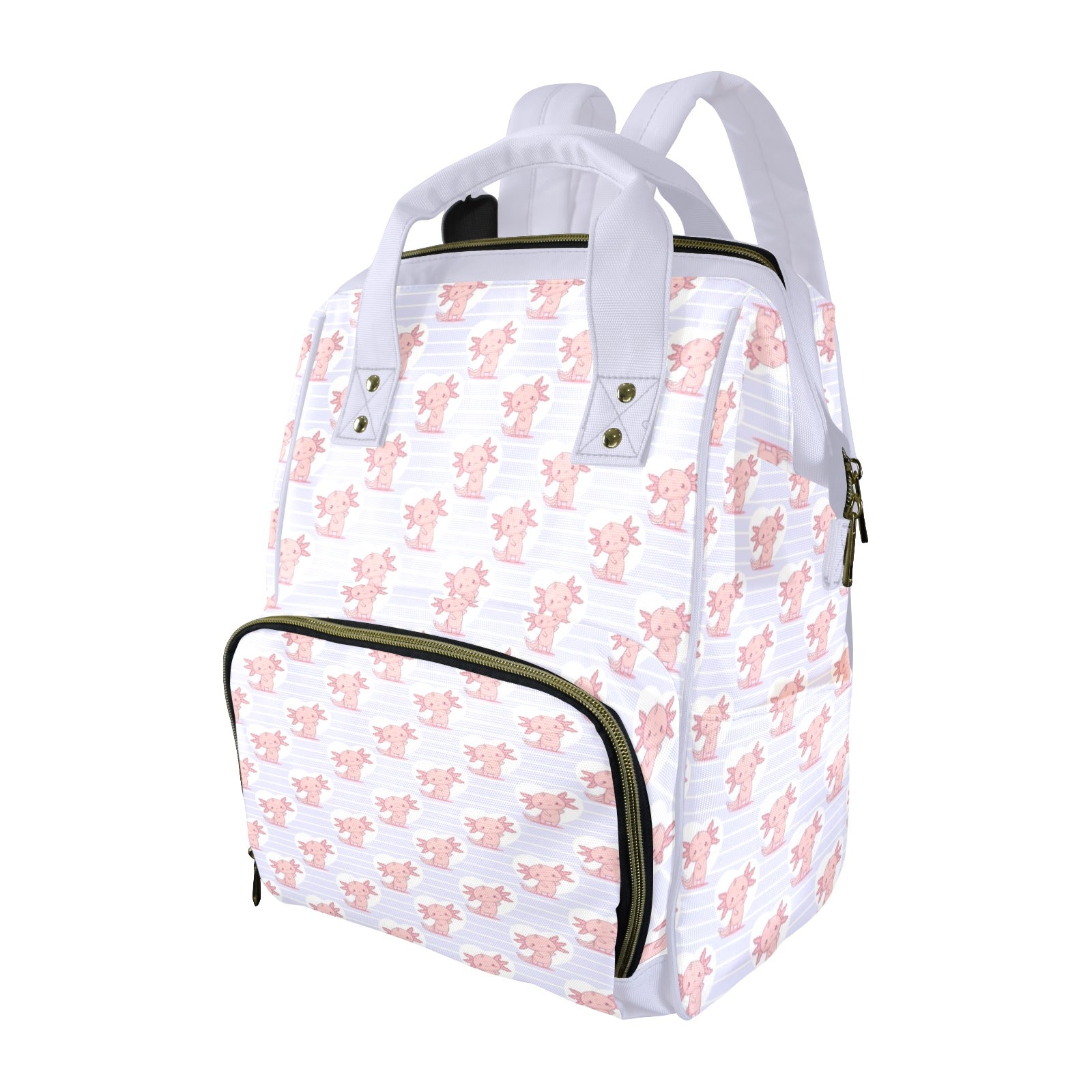 Axolotl Love Multi-Function Backpack, Nappy / Diaper Bag One Size Multi-function Backpack, Nappy / Diaper Bag animal Printed Offshore