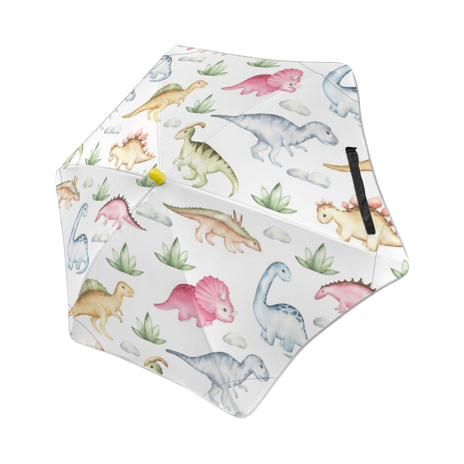 Dinosaur Garden Kids Safe Round Corner Umbrella One Size Kids Safe Round Corner Umbrella animal Printed Offshore