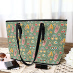 Groovy Retro PU Leather Tote Bag Large