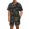 Atoms Men's Hawaiian Shirt & Shorts Set Men's Hawaiian Shirt & Shorts Set Printed Offshore Science