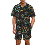 Atoms Men's Hawaiian Shirt & Shorts Set Men's Hawaiian Shirt & Shorts Set Printed Offshore Science