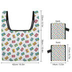 Colourful Cassette Tapes On White Foldable Shopping Bag