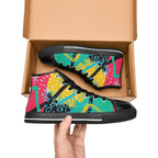Bright And Colourful - Kids High Top Canvas Shoes