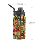 Retro Life - Kids Water Bottle with Chug Lid (12 oz) One Size Kids Water Bottle with Chug Lid Printed Offshore Retro
