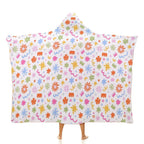 Abstract Colourful Shapes Kids Hooded Blanket 100cm x 130cm white 40"×50" Kids Hooded Blanket Printed Offshore