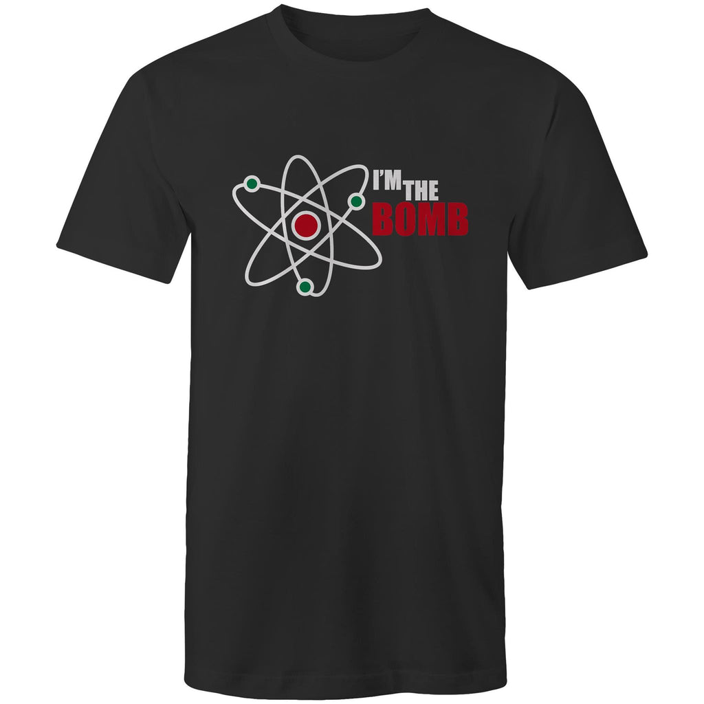 Atom, I'm The Bomb - Mens T-Shirt Black Mens T-shirt Printed In Australia Science