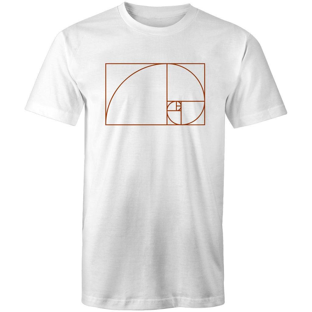 Fibonacci - Mens T-Shirt White Mens T-shirt Maths Printed In Australia Science