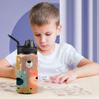 Lots Of Dogs - Kids Water Bottle with Chug Lid (12 oz) Kids Water Bottle with Chug Lid animal Printed Offshore