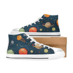 Galaxy - Kids High Top Canvas Shoes