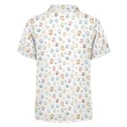 Paw Print Kids Youth Short Sleeve Button Up Shirt