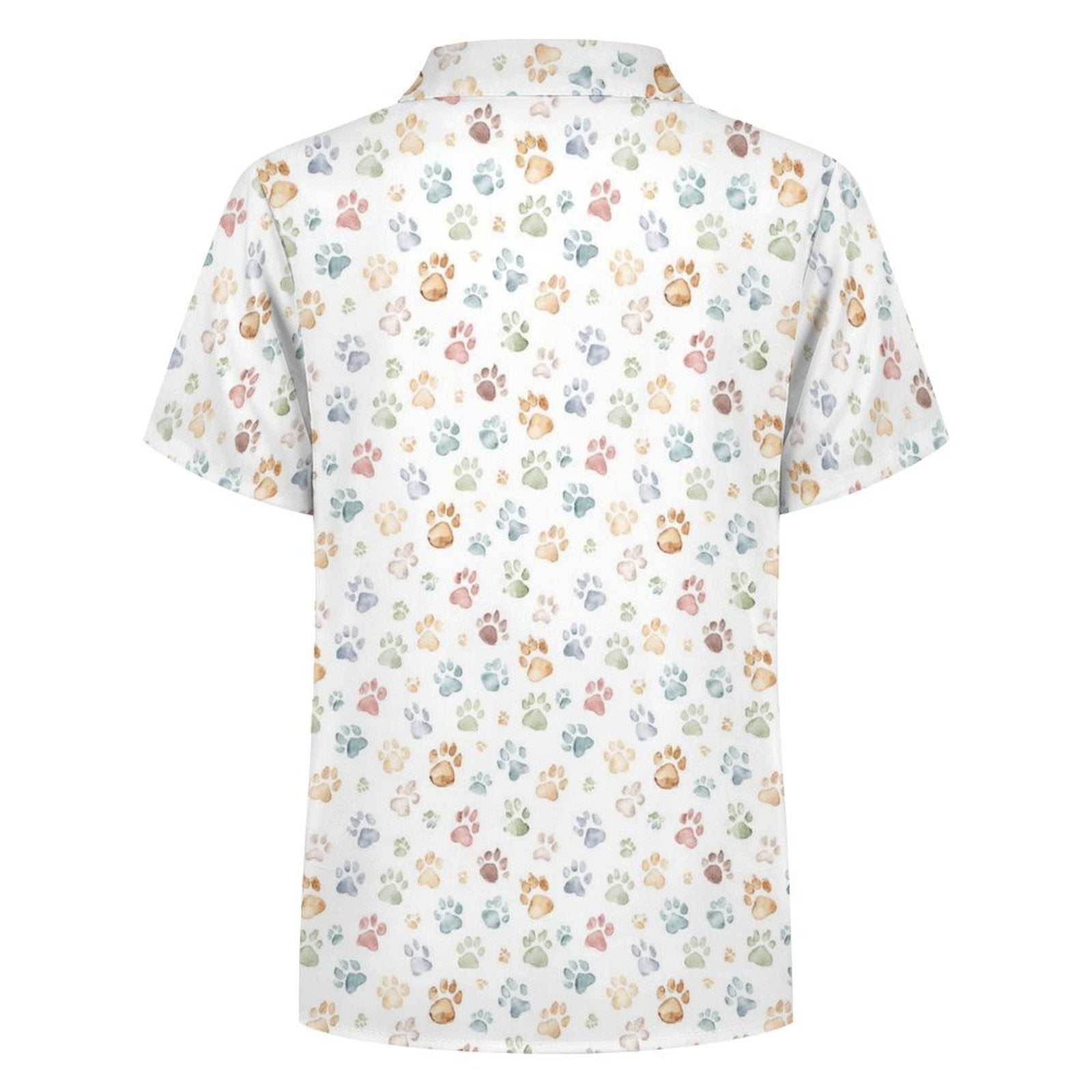 Paw Print Kids Youth Short Sleeve Button Up Shirt