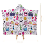 Bright Life Kids Hooded Blanket 100cm x 130cm Kids Hooded Blanket Printed Offshore