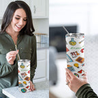 Science Time 20oz Tall Skinny Tumbler with Lid and Straw