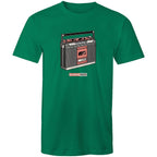 Classic Rock, Cassette Player - Mens T-Shirt Kelly Green Mens T-shirt Music Printed In Australia Retro