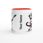 Personalised Cat Playing Guitar 11oz Ceramic Mug Personalised 11oz Mug animal Globally Fulfilled Music