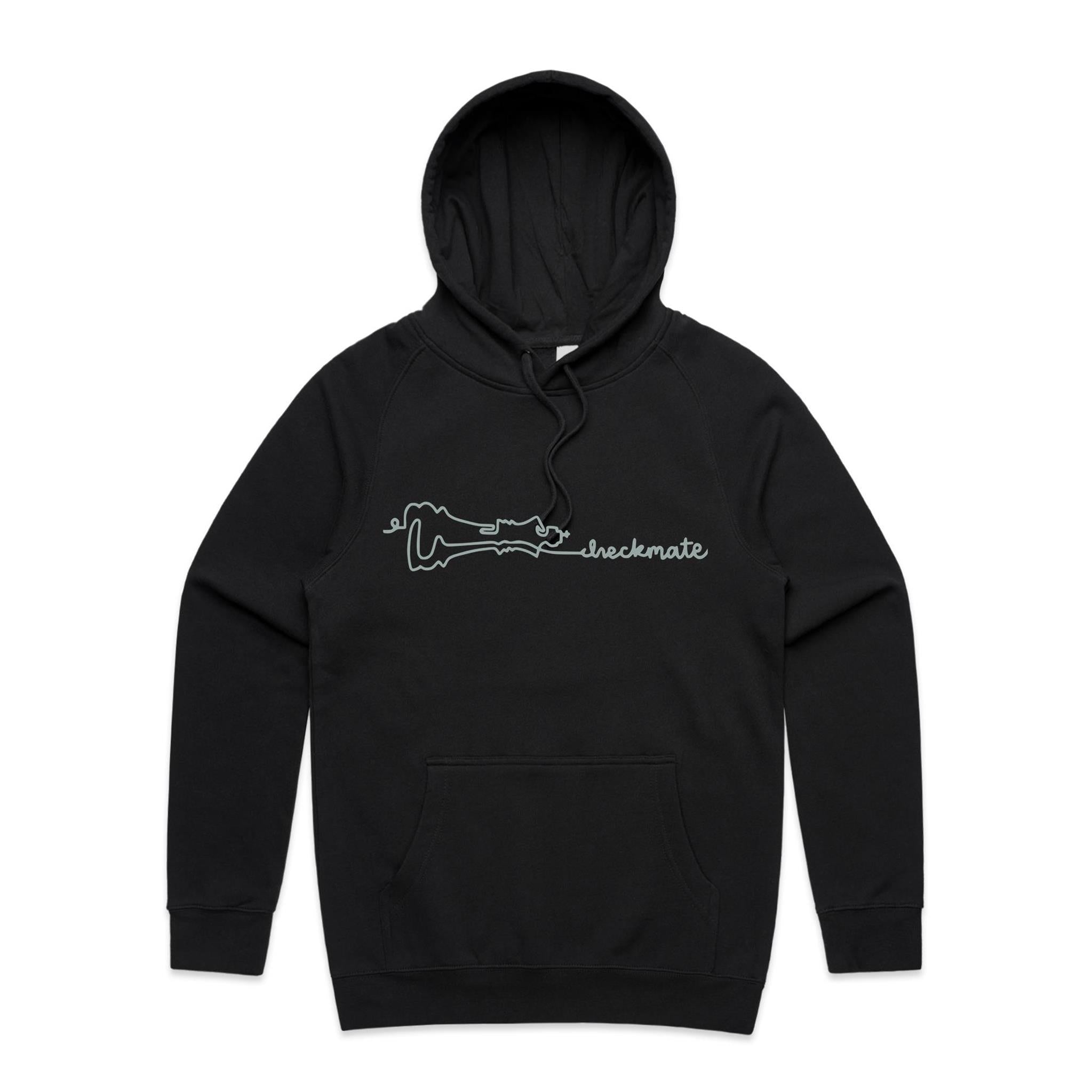 Checkmate, Chess - Mens Hoodie Black Mens Hoodie Chess Games Printed In Australia