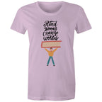 Read Books Change The World - Womens T-shirt Lavender Womens T-shirt Printed In Australia Reading