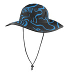 Blue Squiggle - Wide Brim Bucket Hat Wide Brim Bucket Hat Printed Offshore