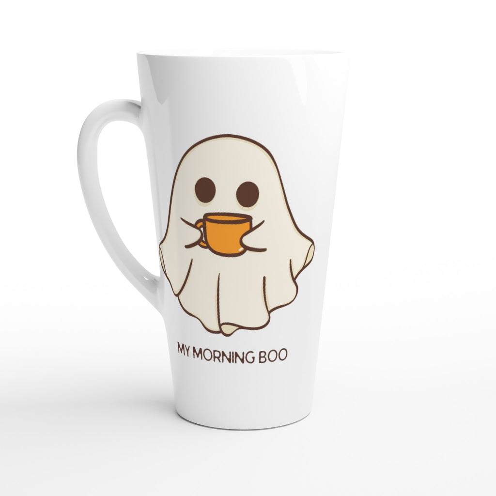 My Morning Boo - White Latte 17oz Ceramic Mug Default Title Latte Mug Coffee Globally Fulfilled Sci Fi