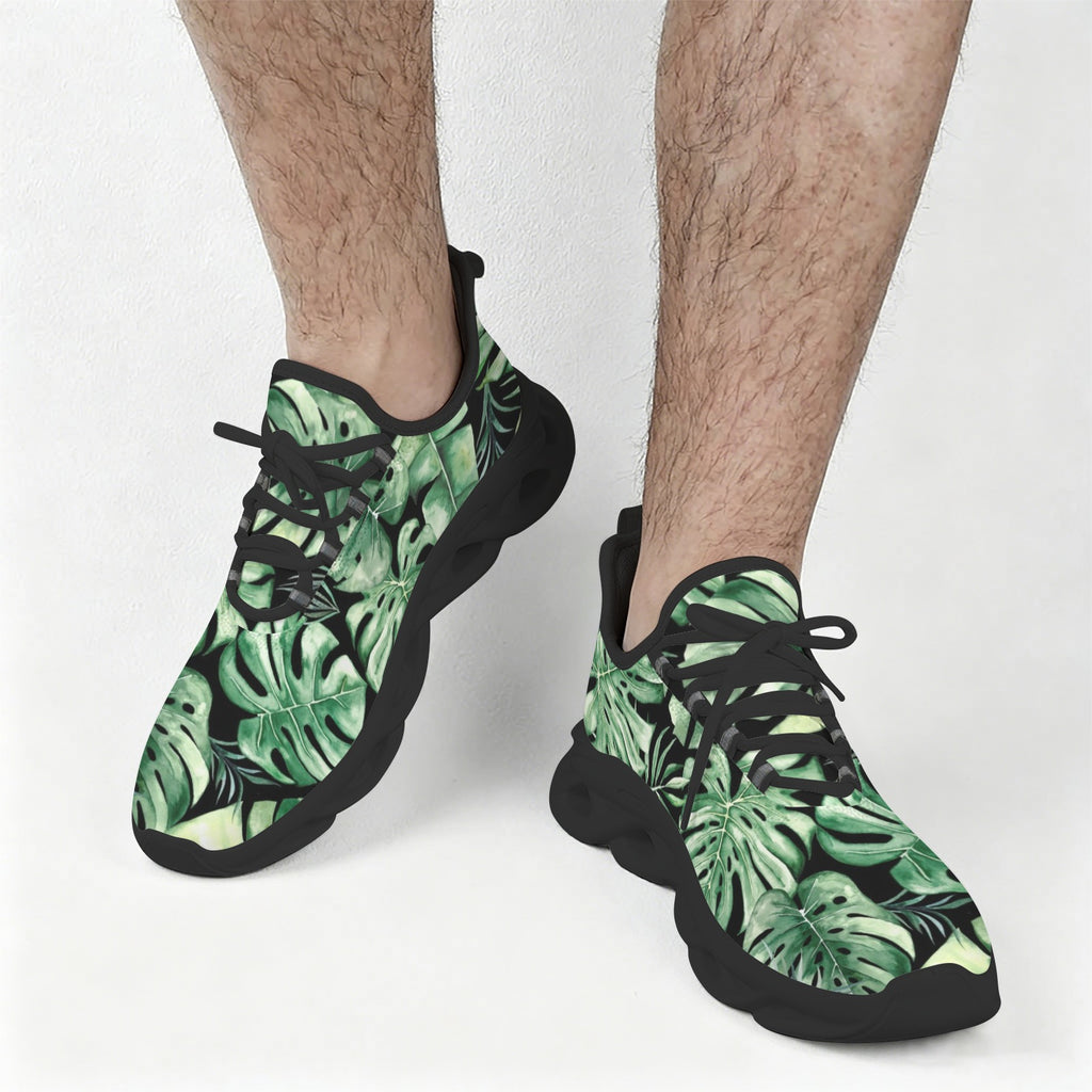 Jungle Leaves Men's Twisted Sole Sneakers