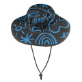 Blue Squiggle - Wide Brim Bucket Hat Wide Brim Bucket Hat Printed Offshore