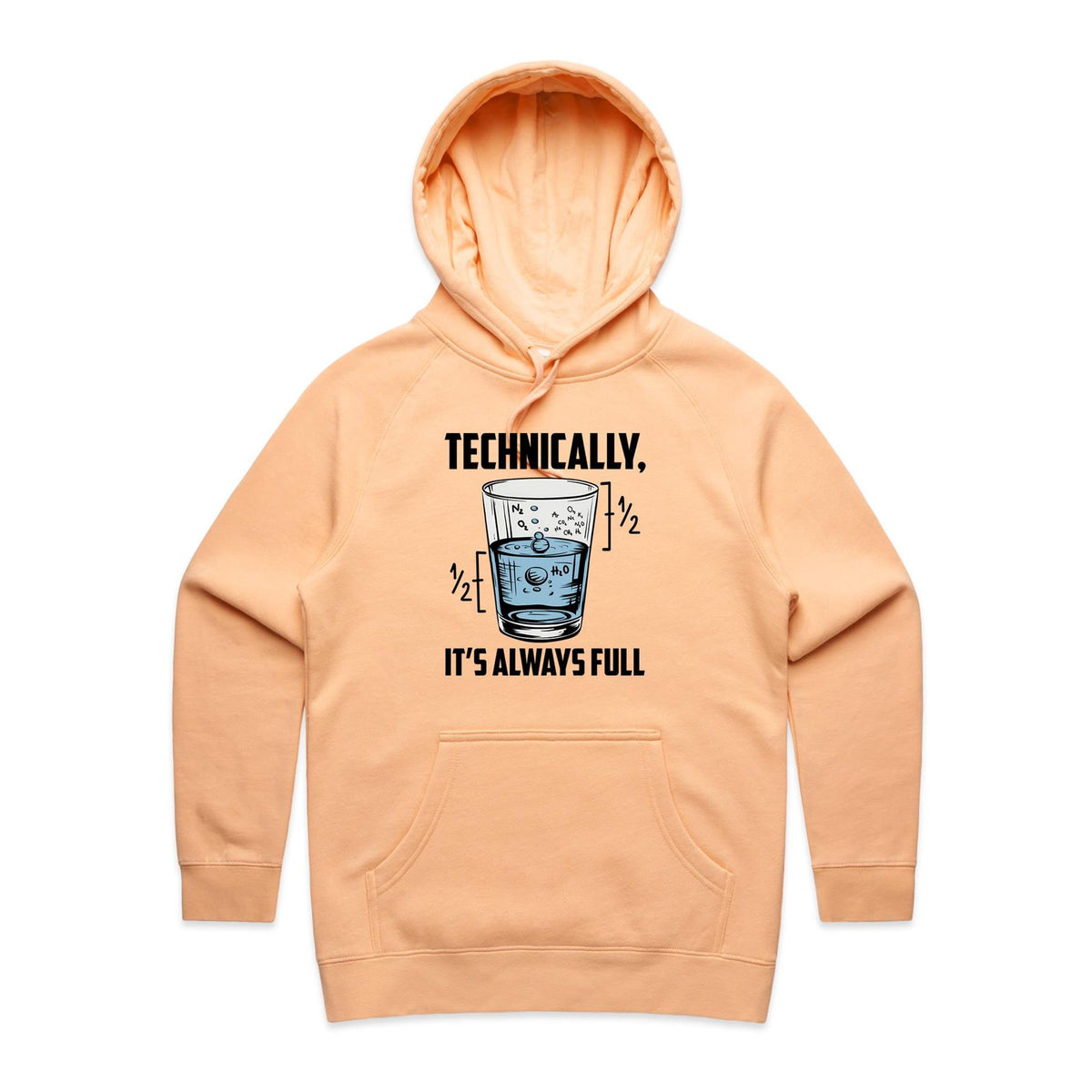 Glass Half Full Women's AS Colour Hoodie