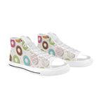 Doughnuts Kids High Top Canvas Shoes
