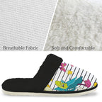 Ugly Bananas Men's Fur Trim Thick-Sole Indoor Slippers Men's Fur Trimmed Slippers Food Printed Offshore