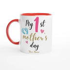 Personalised - My First Mother's Day - 11oz Ceramic Mug Ceramic Red Personalised 11oz Mug customise Globally Fulfilled Mum personalise