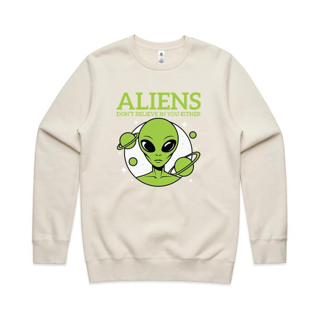 Aliens Don't Believe In You Either AS Colour Stencil Crew Sweatshirt