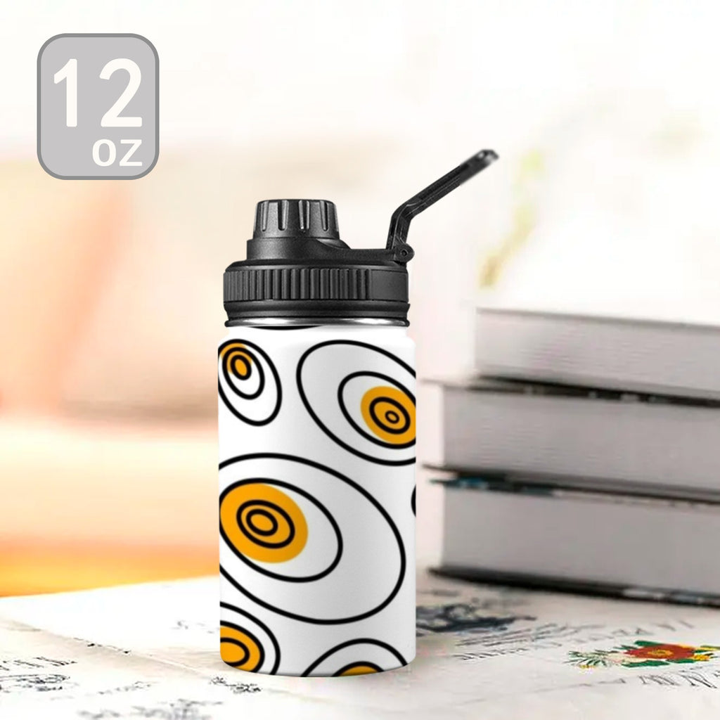 Abstract Eggs - Kids Water Bottle with Chug Lid (12 oz) Kids Water Bottle with Chug Lid Food Printed Offshore