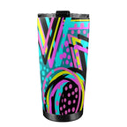 Retro Geometric - 20oz Mobile Tumbler with Lid (Black Lock) 20oz Travel Mug Printed Offshore