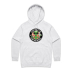 Coffee Is Universal, Alien - Womens Hoodie White Marle Womens Hoodie Coffee Printed In Australia Sci Fi