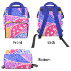 Pink Swirl - Multi-Function Backpack, Nappy / Diaper Bag