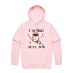 If I Had Feelings They'd Be For You - Mens Hoodie Pink Mens Hoodie Love Printed In Australia