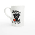 I Don't Like Morning People, Dog White 10oz Porcelain Slim Mug Default Title Porcelain Mug animal Globally Fulfilled