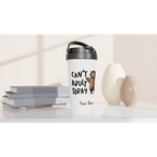 Personalise - Can't Adult Today - White 15oz Stainless Steel Travel Mug Personalised Travel Mug animal Globally Fulfilled