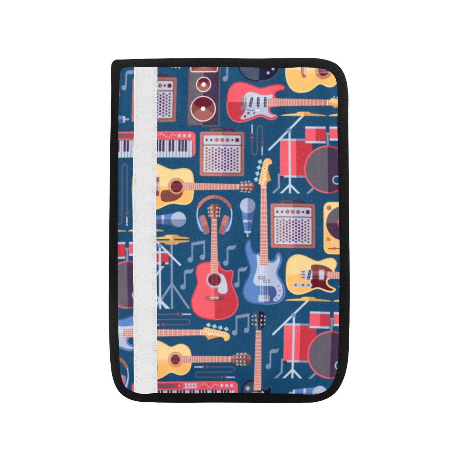 Music Instruments Car Seat Belt Cover 7''x10'' (Pack of 2) Car Seat Belt Cover 7x10 (Pack of 2) Music Printed Offshore