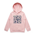 Sea Creatures Kid's AS Colour Hoodie Pink Kids Hoodie Printed In Australia