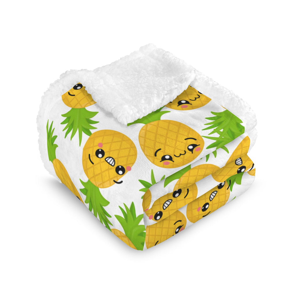 Cool Pineapples - Double-Layer Fleece Blanket 51"x59"
